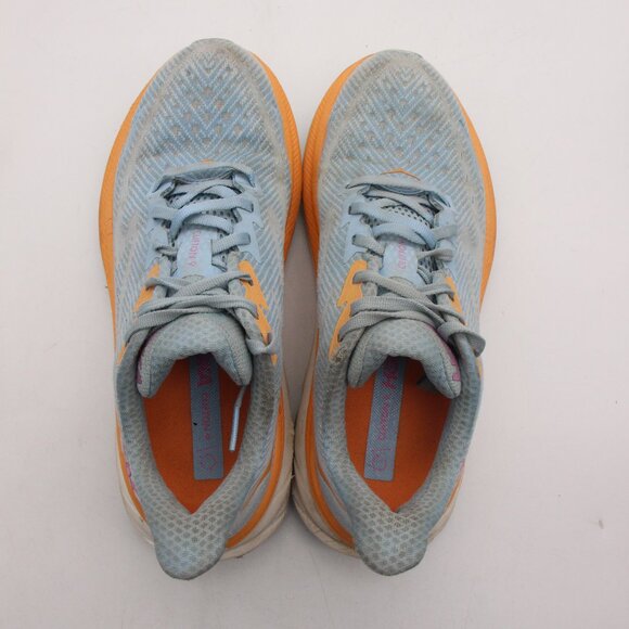 Hoka One One Clifton 9 Women’s Size 8 B Blue Orange Running Sneakers Shoes - Picture 9 of 13